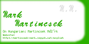 mark martincsek business card